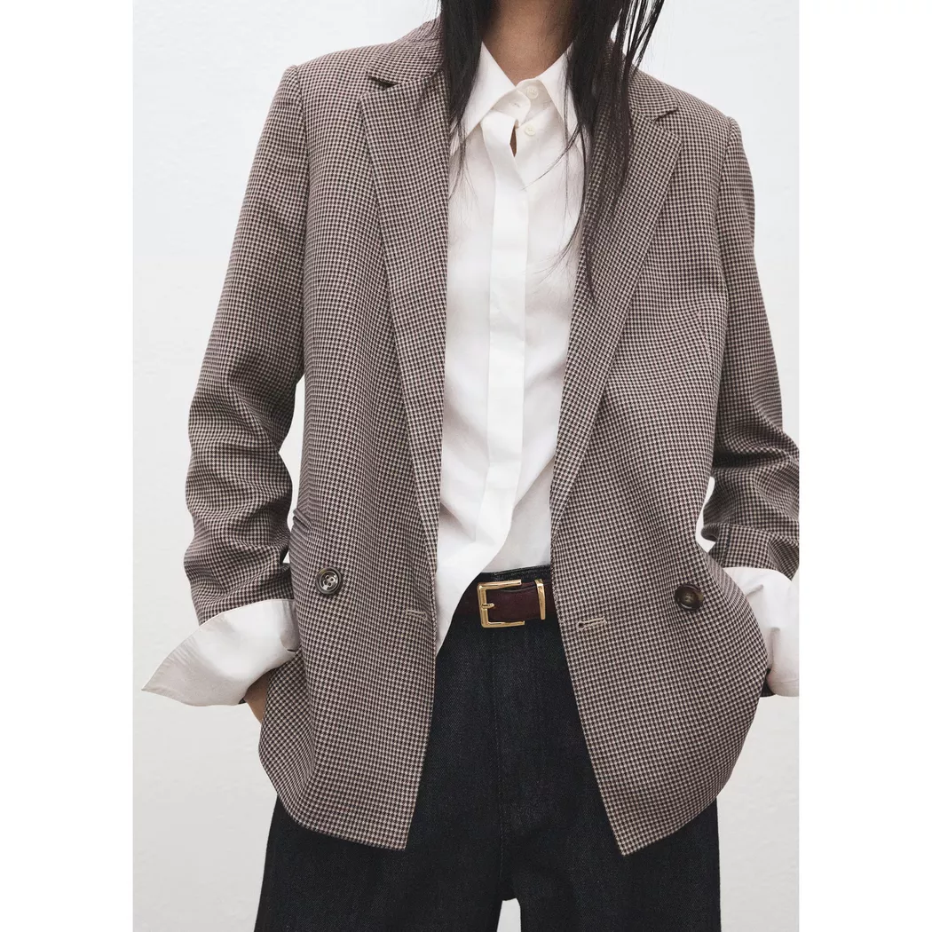 Mango - Blazer, für Damen, Dunkelviolett, Größe L