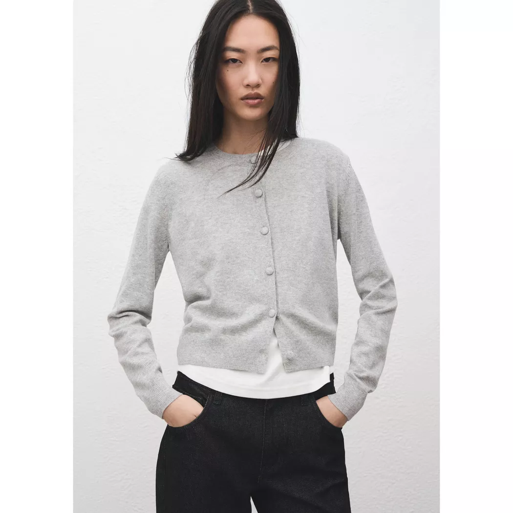 Mango - Cardigan, für Damen, Hellgrau, Größe S