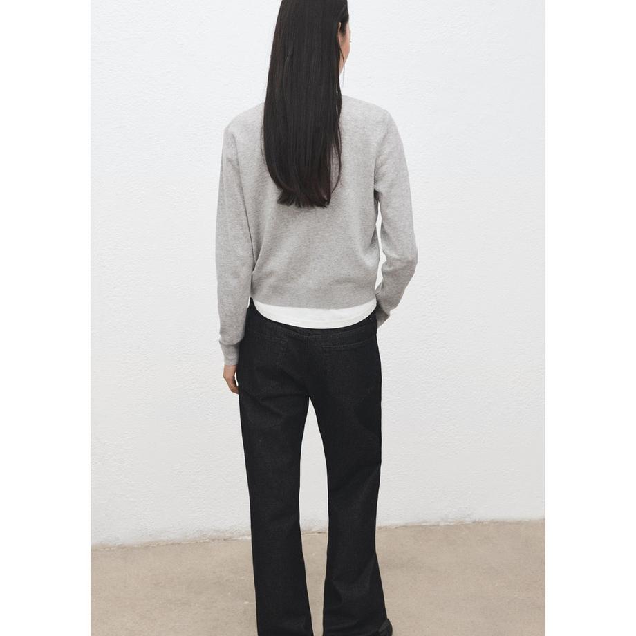 MANGO REGALO Rundhals Cardigan mit Knopfleiste  