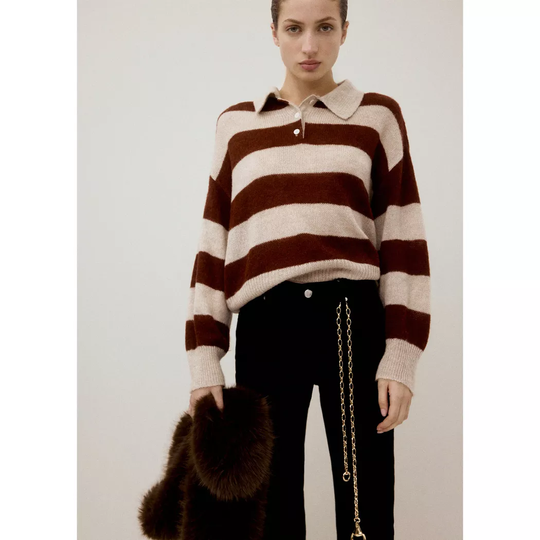 Mango - Pullover, für Damen, Steingrau, Größe S 3