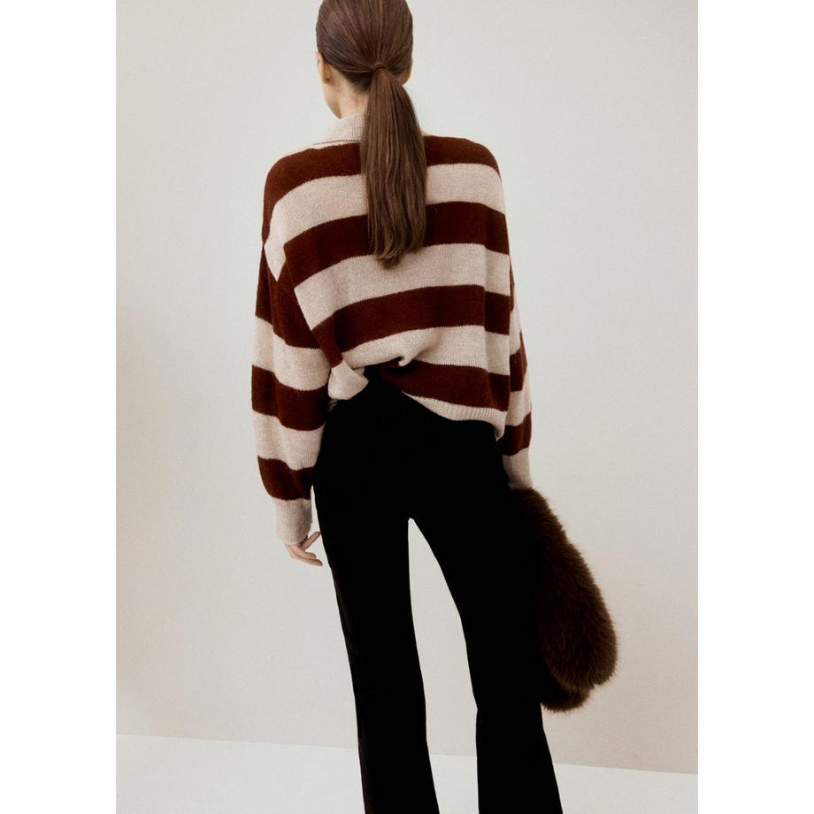 MANGO BROOKLIN Pull Col Polo Rayé  