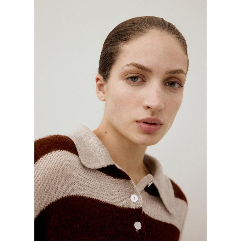 MANGO BROOKLIN Pull Col Polo Rayé  