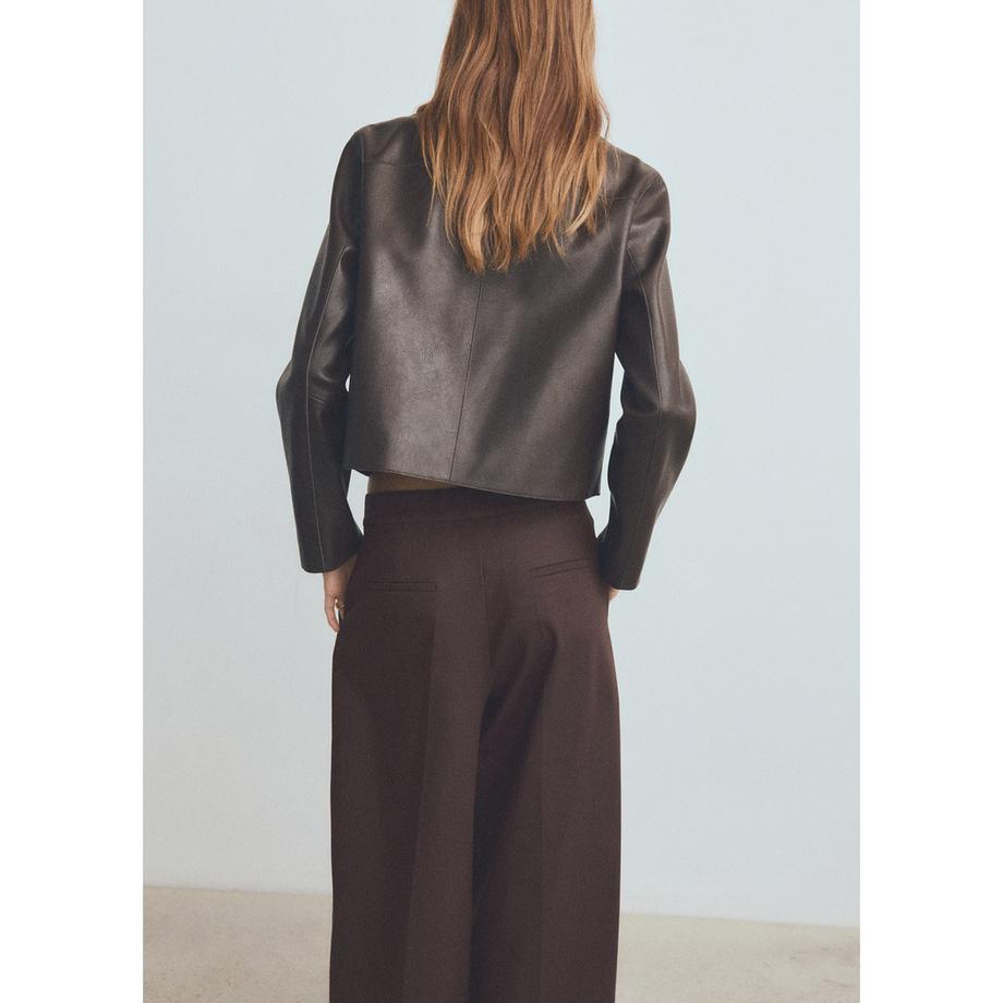 MANGO SABI Kurze Kunstlederjacke  