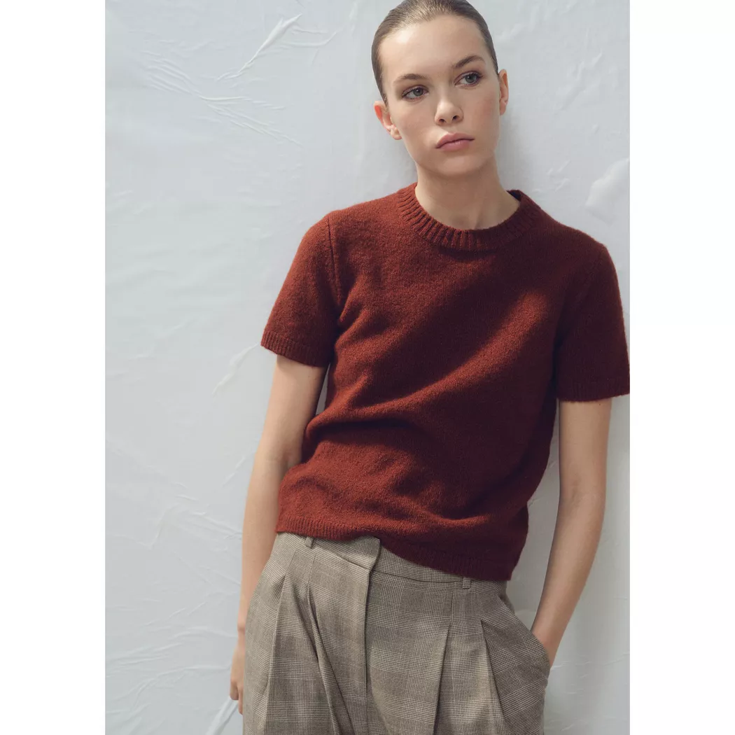 Mango - Pullover, für Damen, Braun Naturel, Größe L