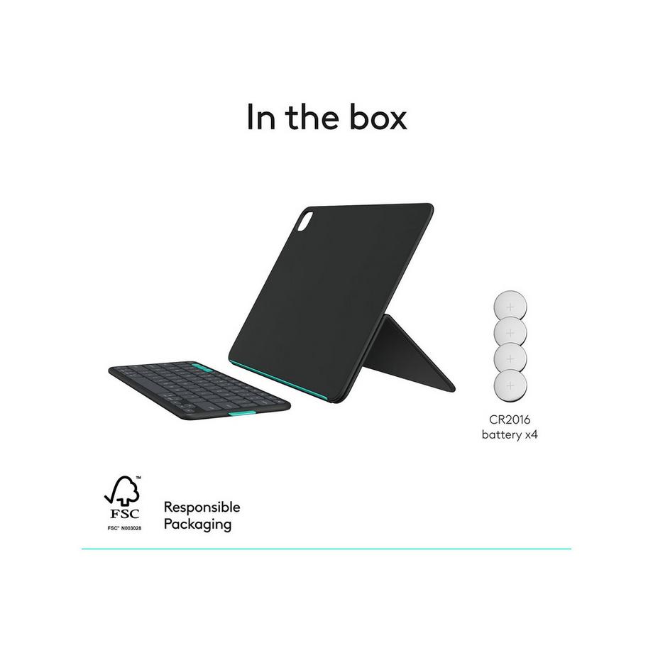 Logitech Flip Folio - iPad Pro Air 13 CH Tablet Tastatur 