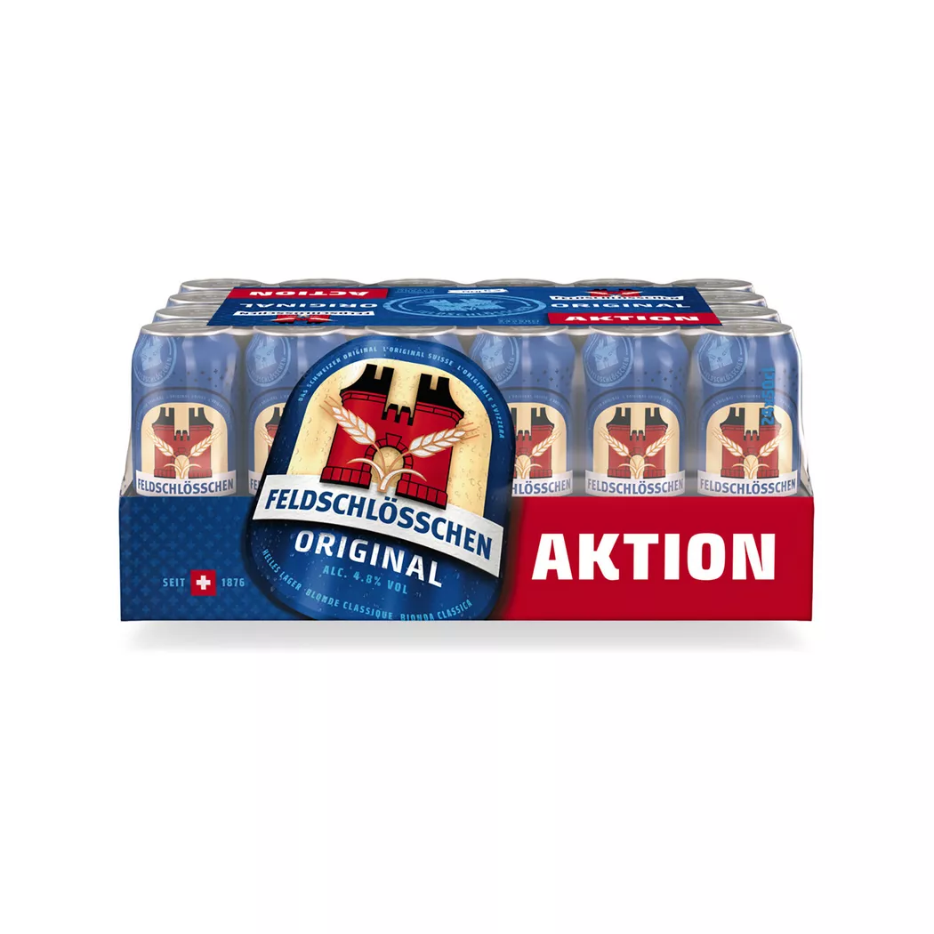 Feldschlösschen Original Dose im 24-er Pack -  Bier, 50 cl