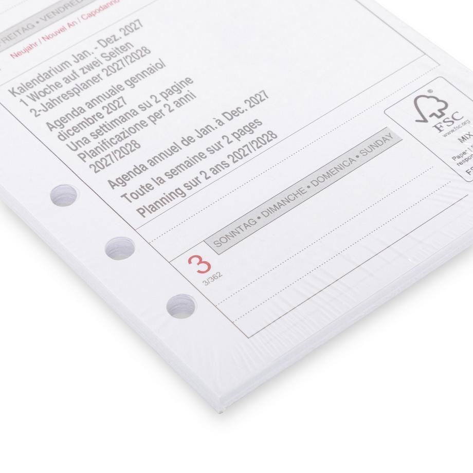 Manor Papeterie No Label Ersatzeinlage Agenda Refill 2027 