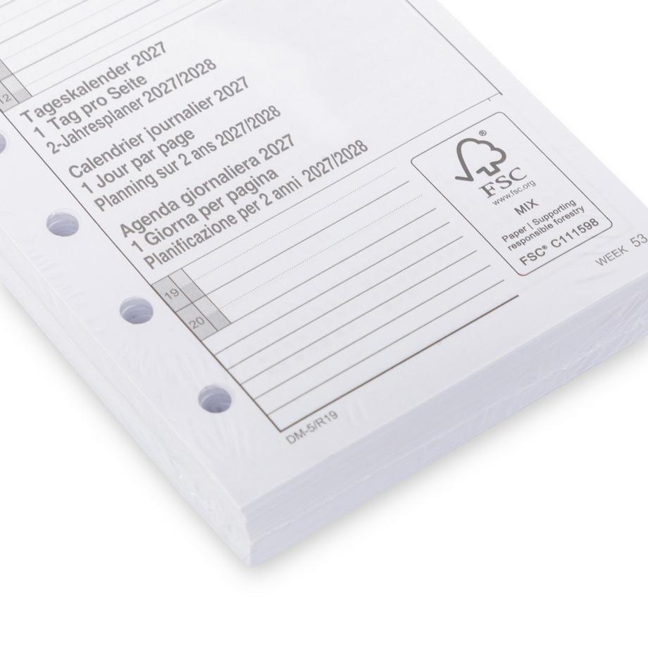 Manor Papeterie No Label Ersatzeinlage Agenda Refill 2027 
