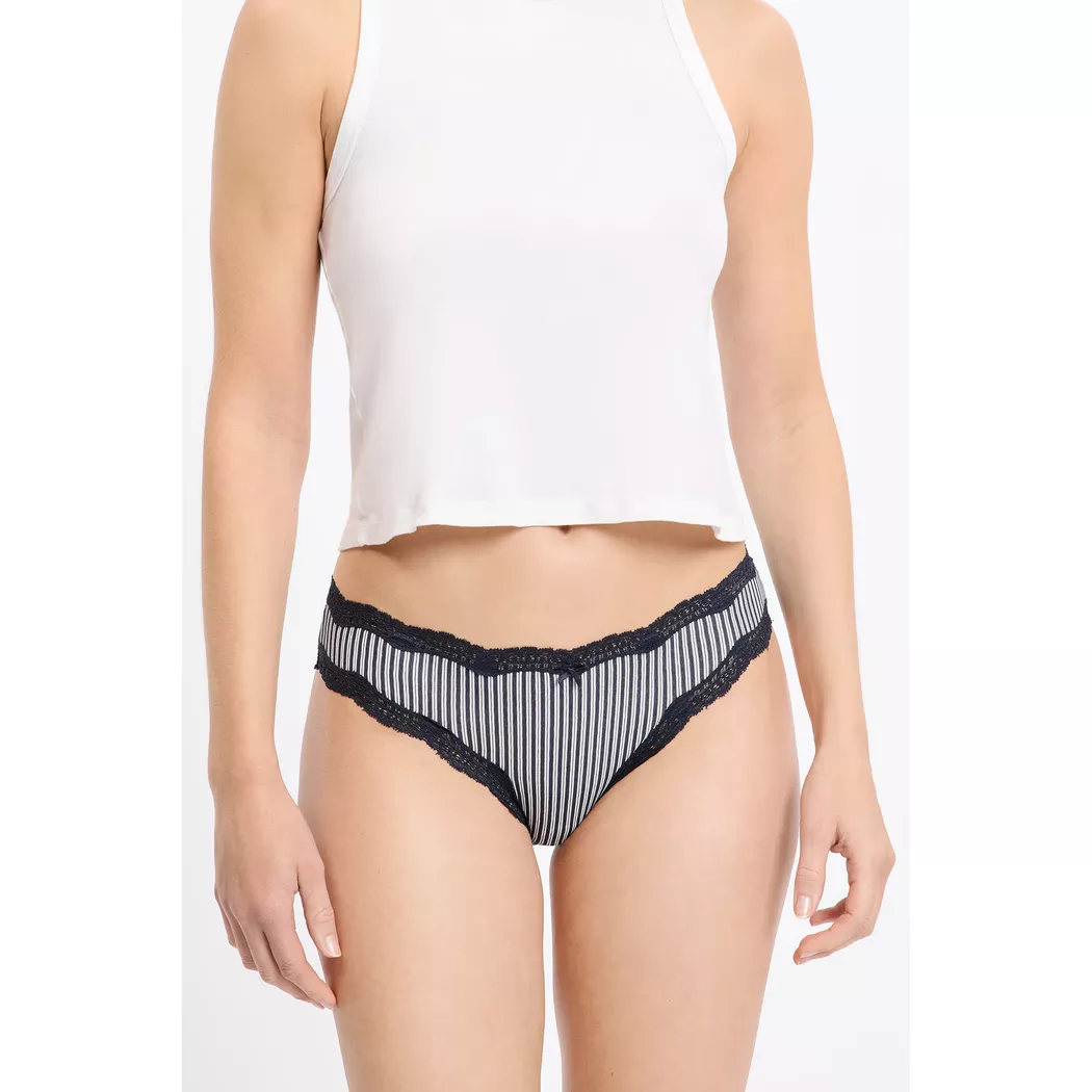 Etam - Trio, Slip Baumwolle, für Damen, Marine, Größe XL