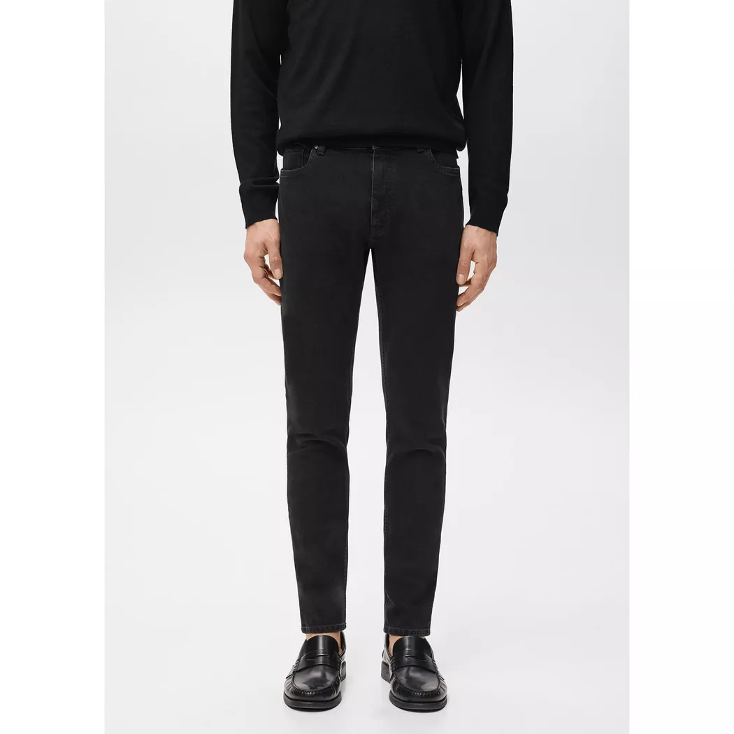 Mango Man - Jeans, für Herren, Black Stoned, Größe 38