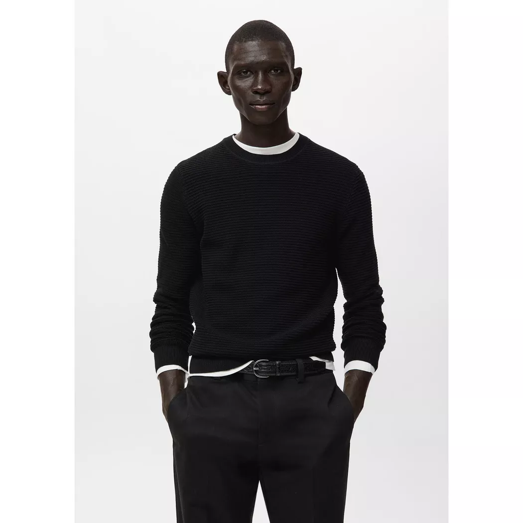 Mango Man - Pullover, für Herren, Black, Größe L