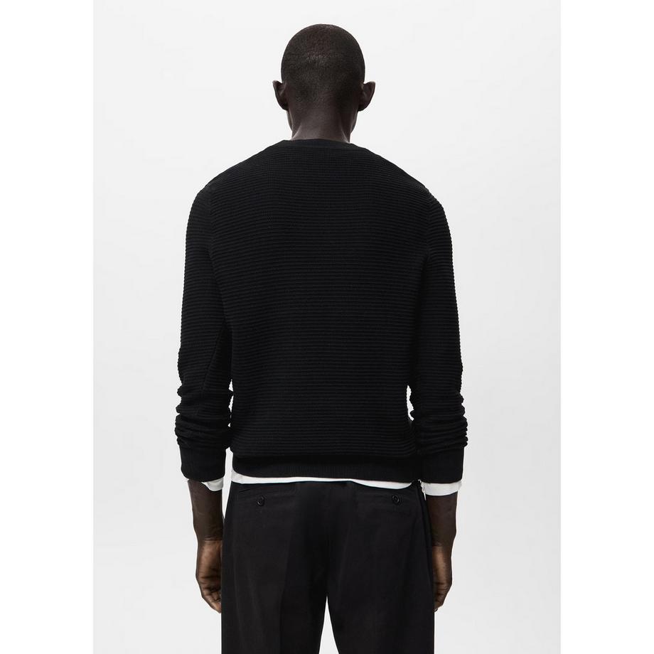 Mango Man Salas Maglione Girocollo a Costine  