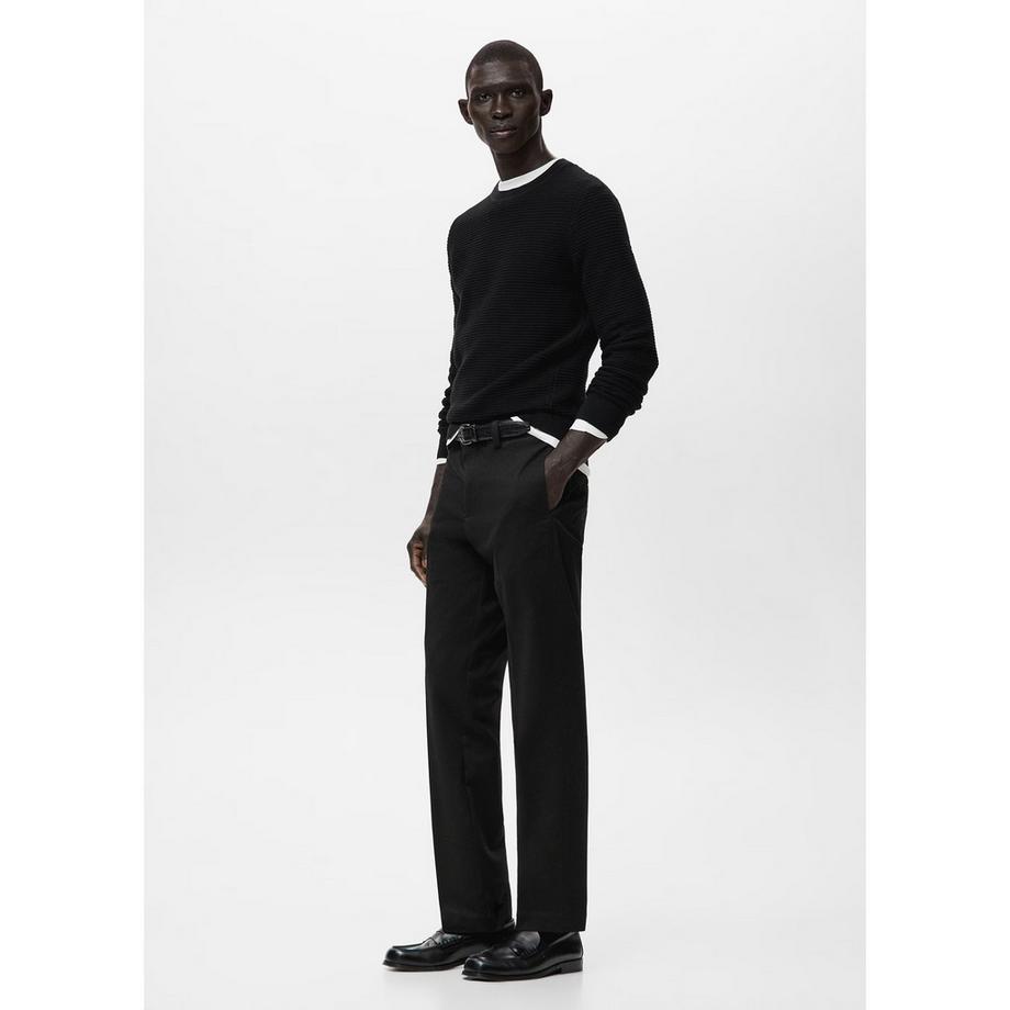 Mango Man Salas Maglione Girocollo a Costine  