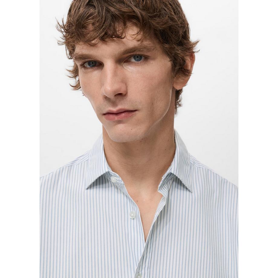 Mango Man PLAYR Gestreiftes Regular Fit Langarmhemd  