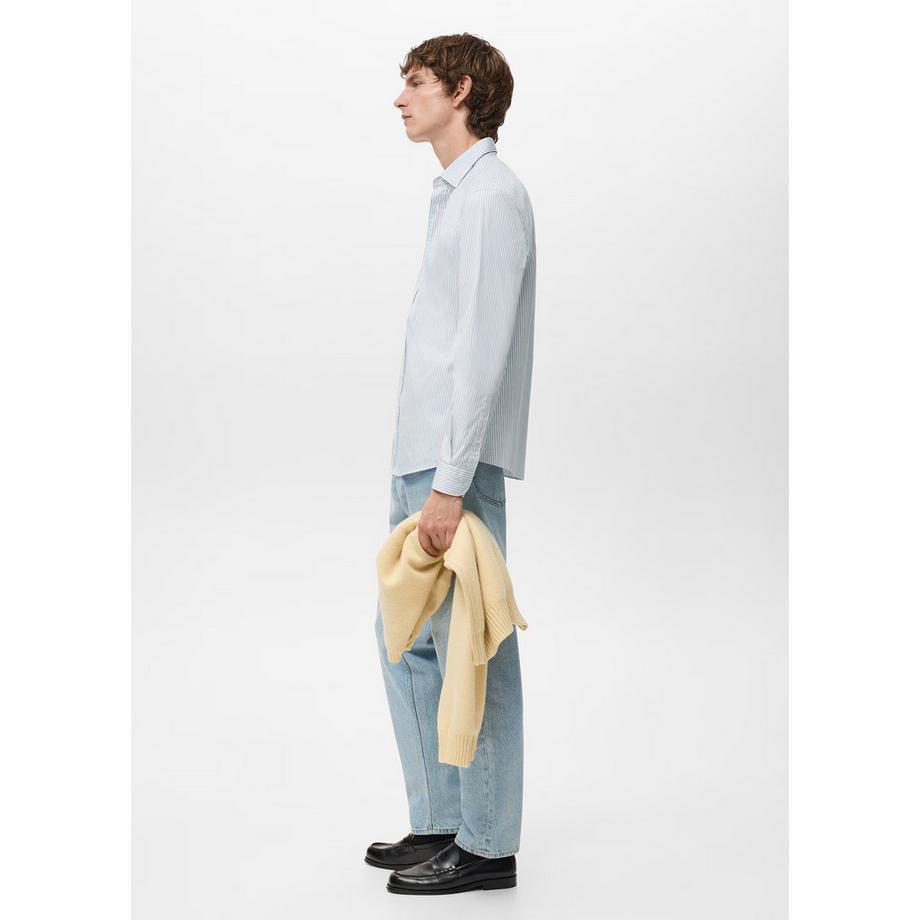 Mango Man PLAYR Gestreiftes Regular Fit Langarmhemd  