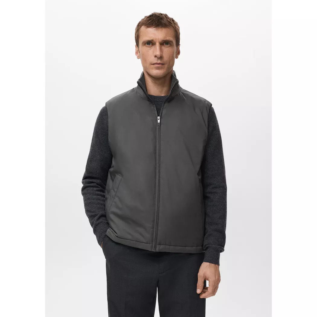 Mango Man - Gilet, für Herren, Grau, Größe L