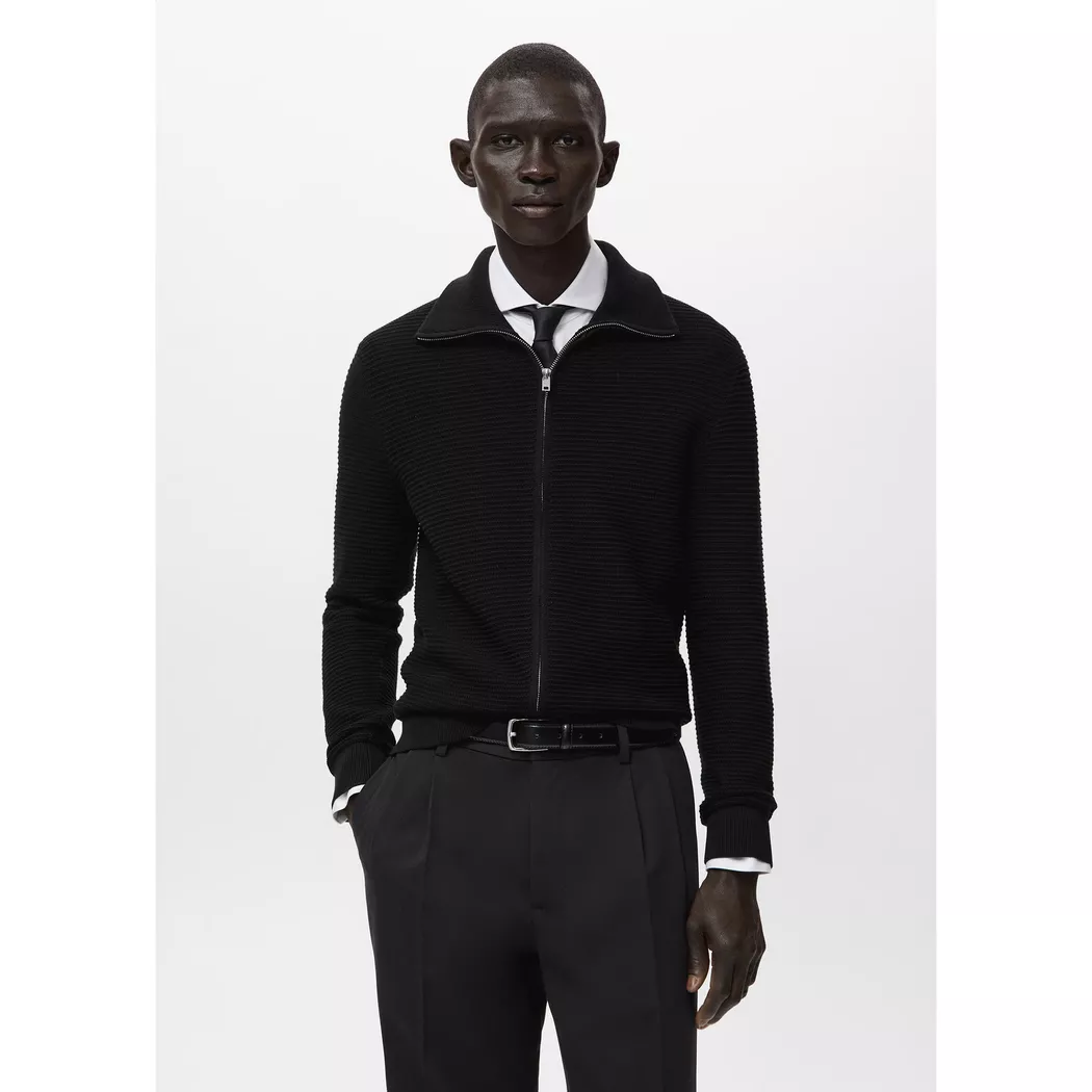 Mango Man - Cardigan, für Herren, Black, Größe M