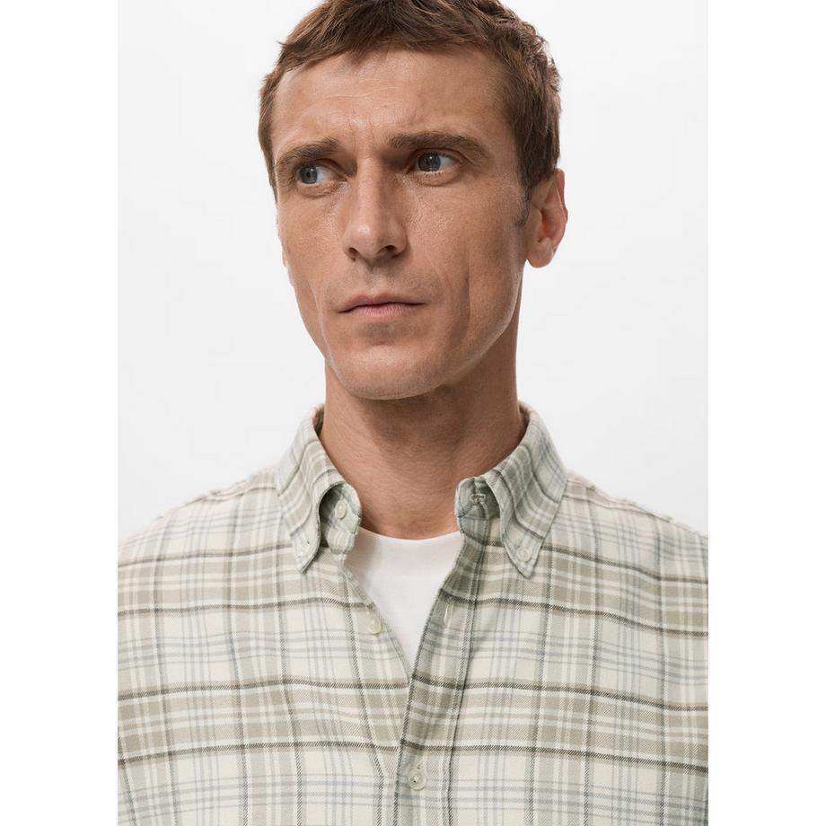 Mango Man Brighton Kariertes Langarmhemd  