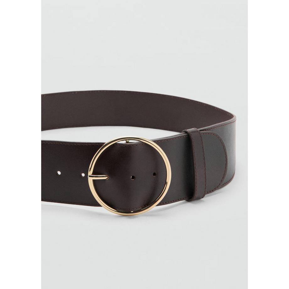 MANGO Norber Breiter Gürtel mit runder Schnalle  
