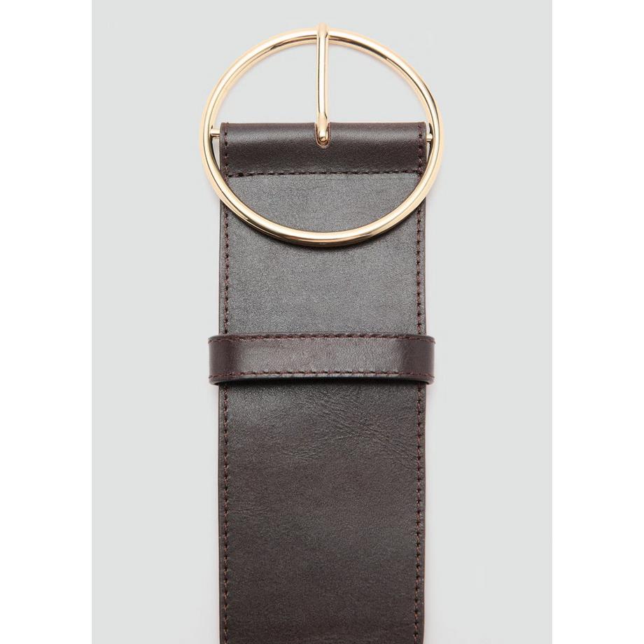 MANGO Norber Breiter Gürtel mit runder Schnalle  