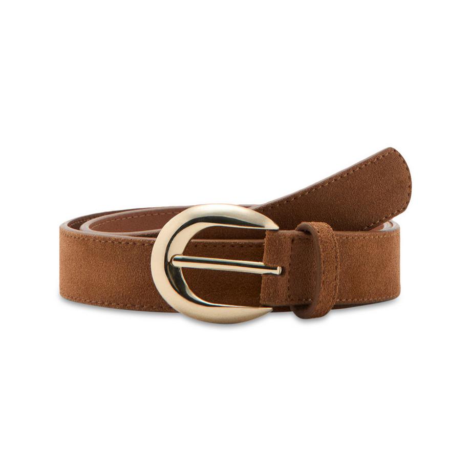 MANGO Maya Ceinture en Daim avec Boucle Dorée  