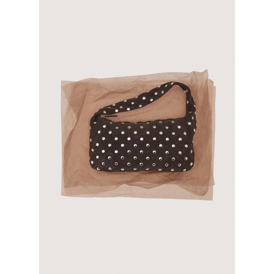 MANGO Sandra Schultertasche mit Nieten  