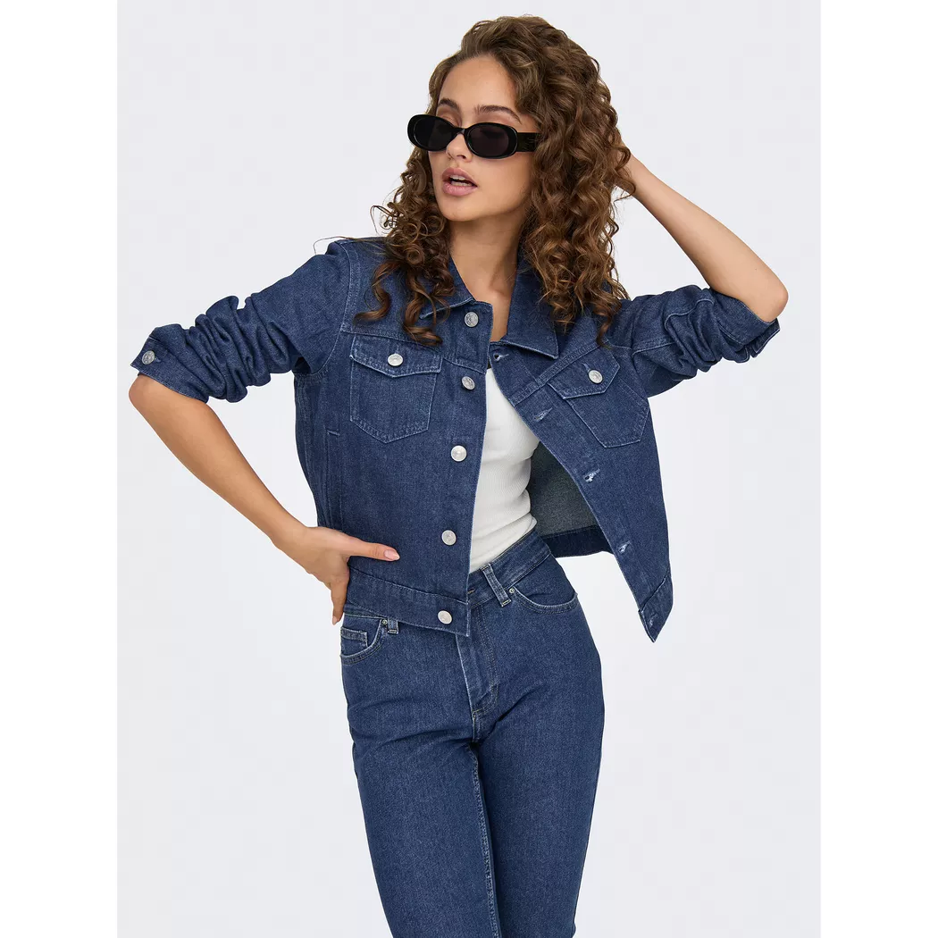 Only - Jacke, für Damen, Blau Denim Dunkel, Größe M