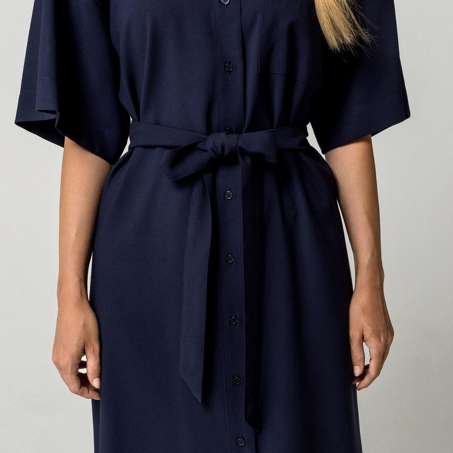 Manor Woman Abito camicia con cintura da annodare  