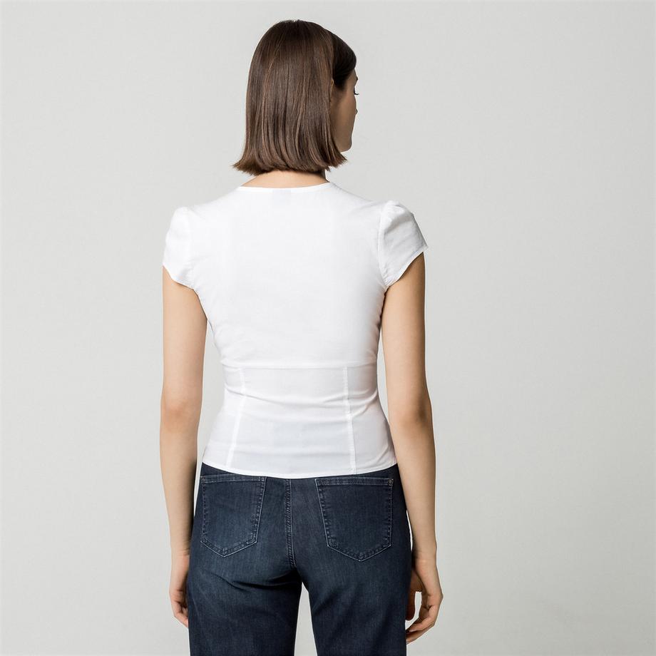 Gina Tricot Chemisier à manches courtes avec col en V  