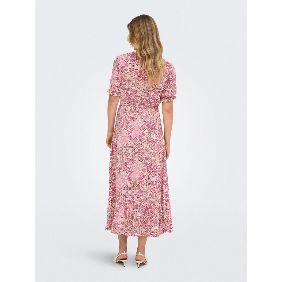 ONLY Robe Midi Motif Col V  