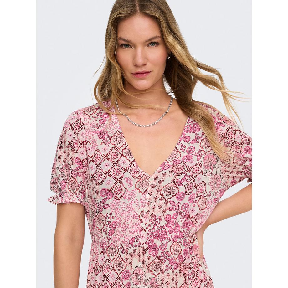 ONLY Robe Midi Motif Col V  