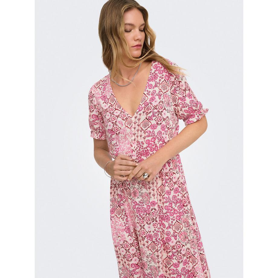 ONLY Robe Midi Motif Col V  