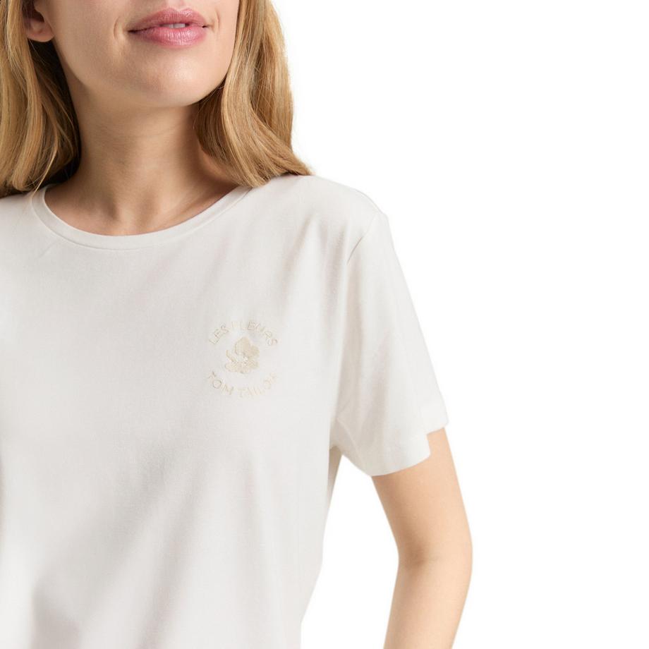 TOM TAILOR T-Shirt mit Stickmotiv  