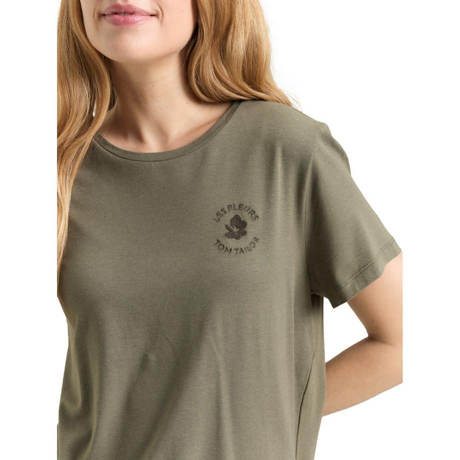 TOM TAILOR T-Shirt mit Stickmotiv  