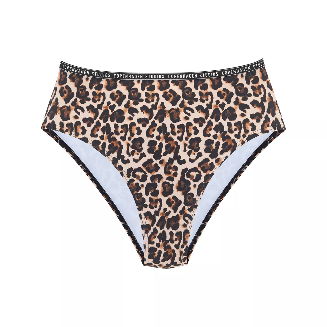Copenhagen Studios High Waist Bikini Bottoms Leopard 40