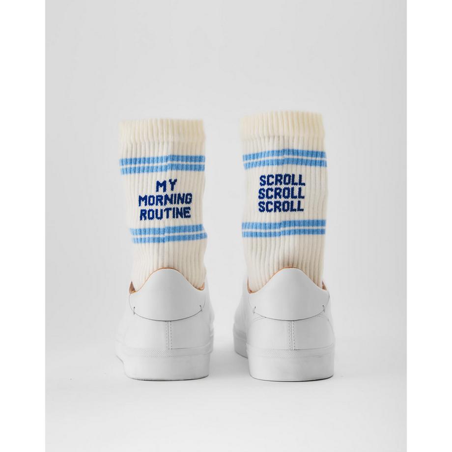 Many Mornings SCROLL ROUTINE Chaussettes hauteur mollet  