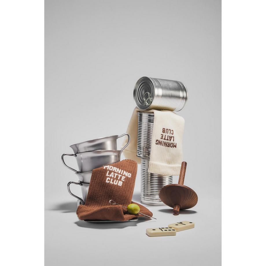 Many Mornings Latte Club Chaussettes hauteur mollet  