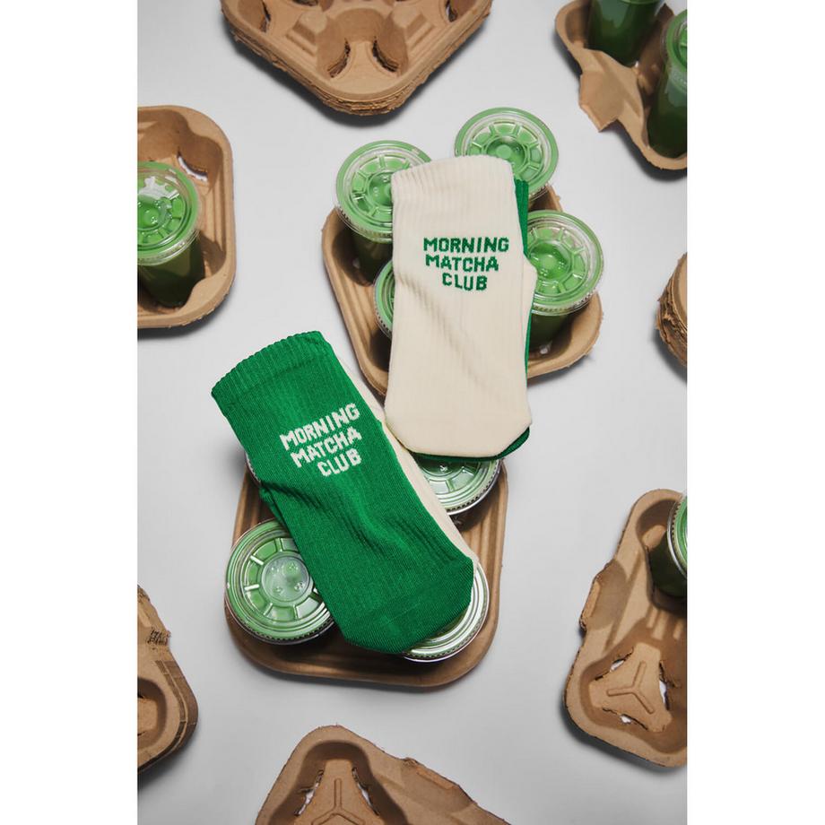 Many Mornings MATCHA CLUB Chaussettes hauteur mollet  