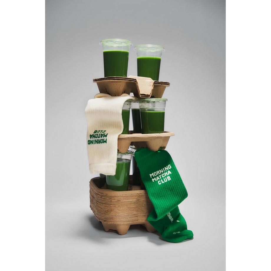 Many Mornings MATCHA CLUB Chaussettes hauteur mollet  