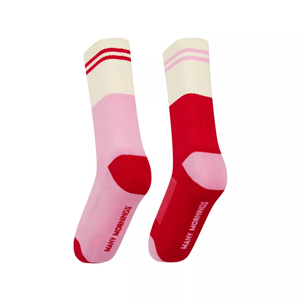 Many Mornings - Wadenlange Socken, für Herren, Rot, Größe 43-46