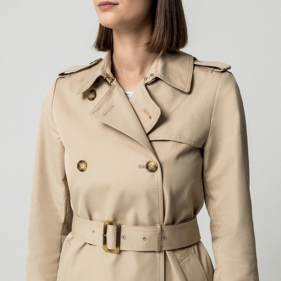Manor Woman Klassischer zweireihiger Trenchcoat  