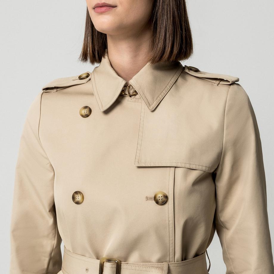 Manor Woman Klassischer zweireihiger Trenchcoat  