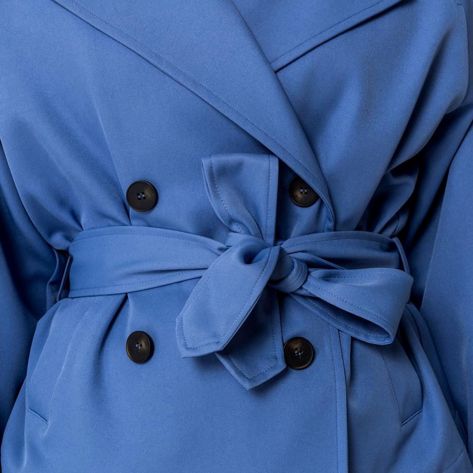Manor Woman Kurzer zweireihiger Trenchcoat  