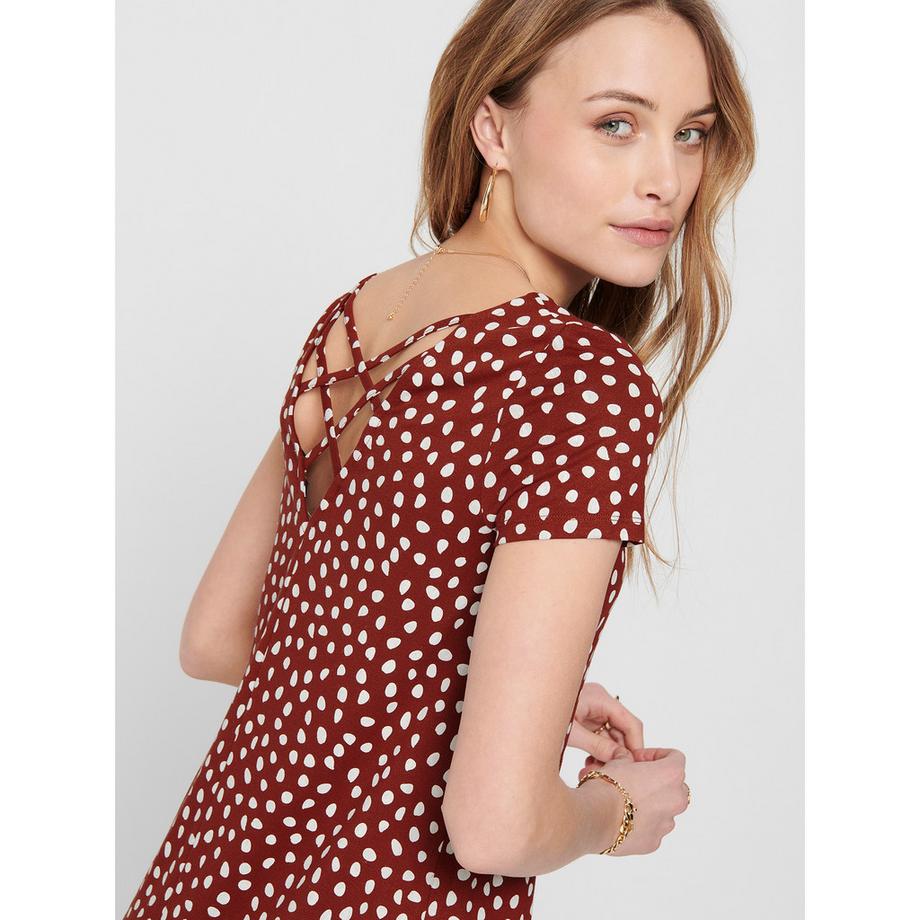ONLY Robe à Manches Courtes Imprimé Floral  