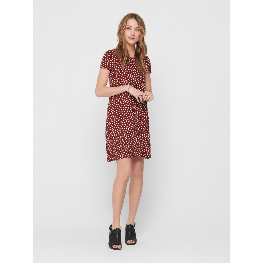 ONLY Robe à Manches Courtes Imprimé Floral  