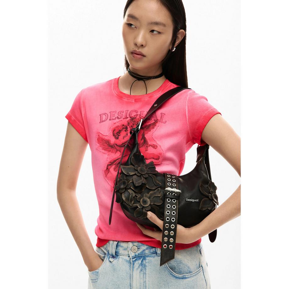 Desigual Borsa a tracolla con dettagli floreali  