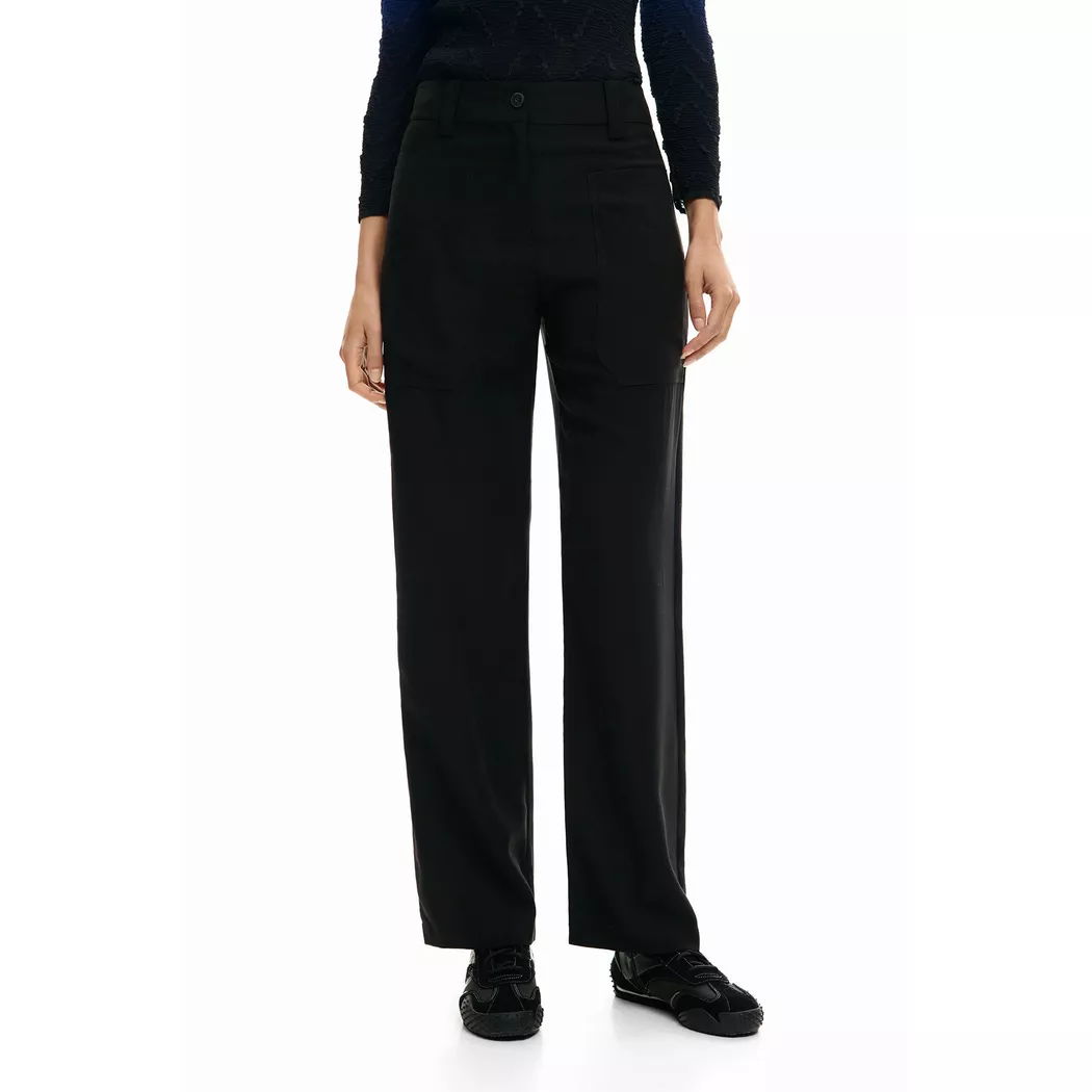Desigual Pantalon droit poches BLACK M female