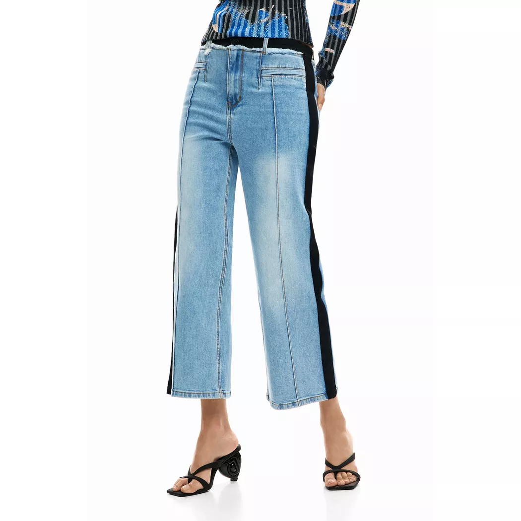 Desigual Pantalon long en denim stretch BLUE XL female