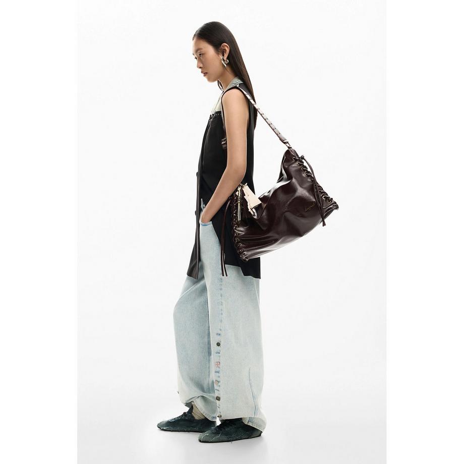 Desigual Umhängetasche mit seitlicher Schnürung  