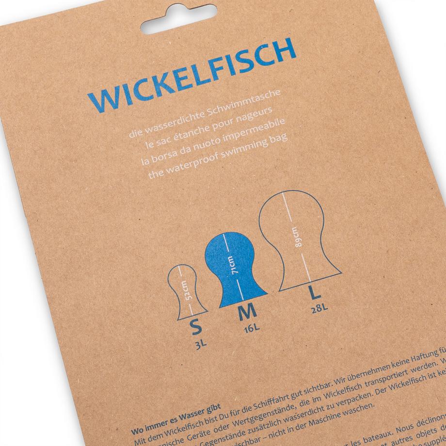 Wickelfisch Mittel, Saphir, FlipFlop teal/silber Sac a nager étanche 
